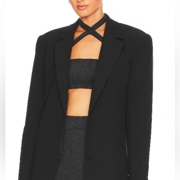 WeWoreWhat Tie Halter Bra Top in Black size S - Picture 4 of 5